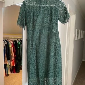 Green Zalalus Lace Cocktail Dress (size 6)